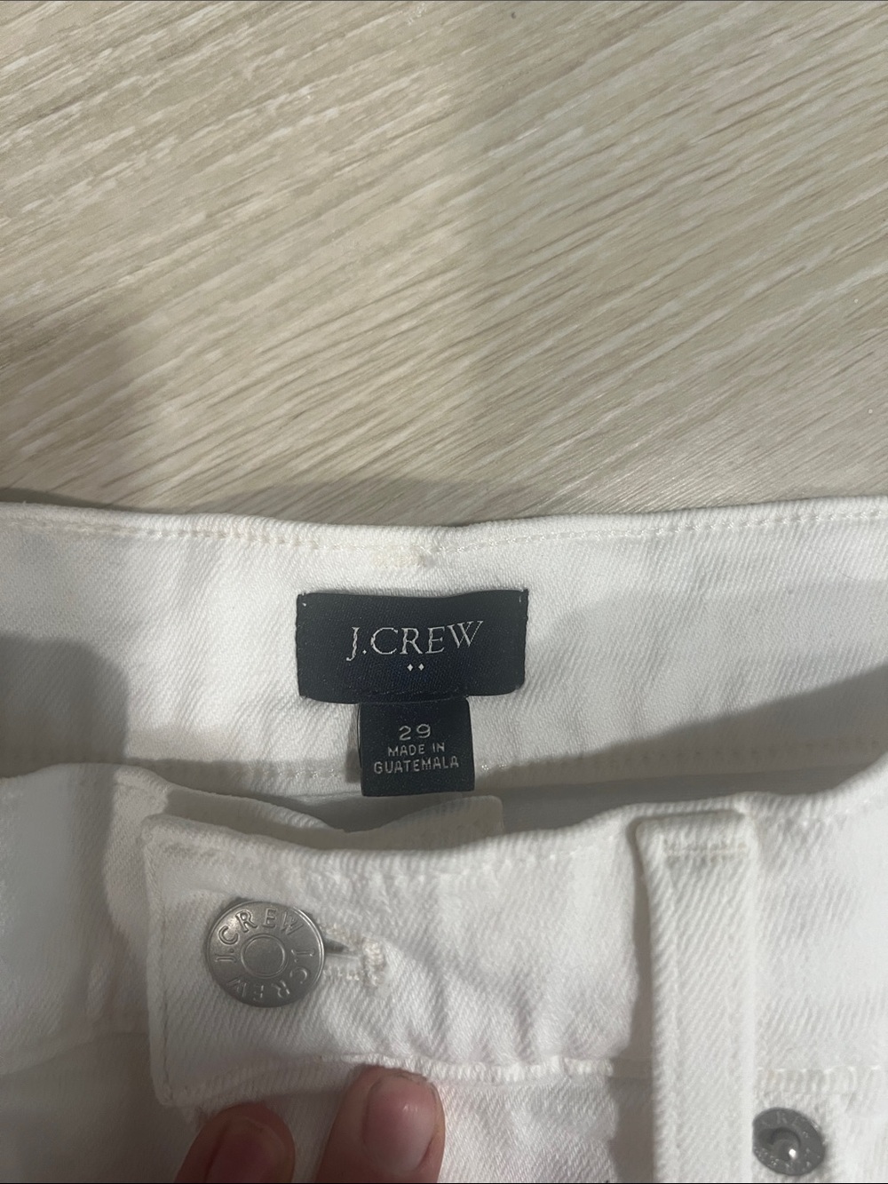 J. Crew White Rolled-Hem Denim Shorts - Picture 3 of 4